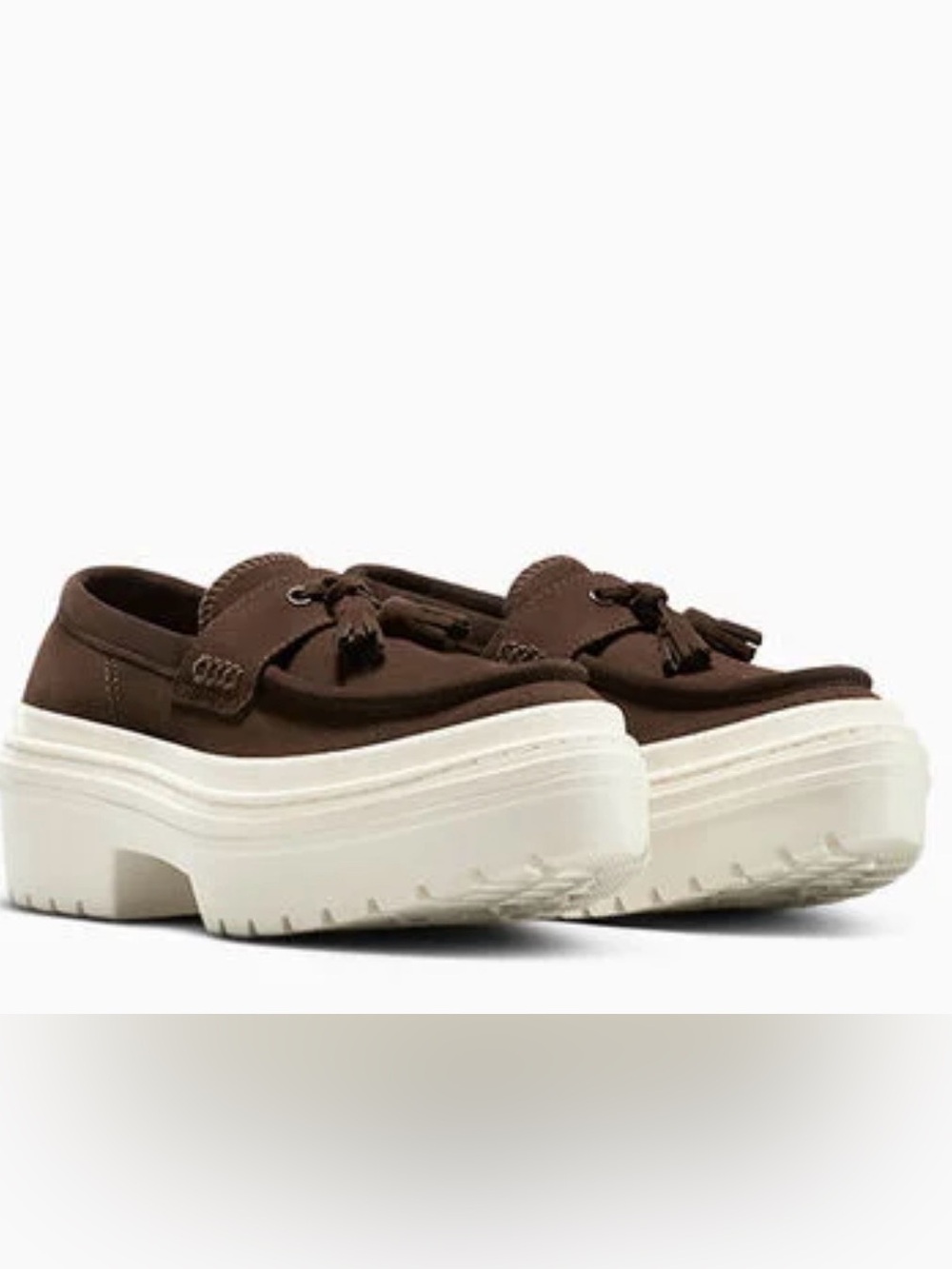 Converse Kids Brown Tassel Platform Moccasins